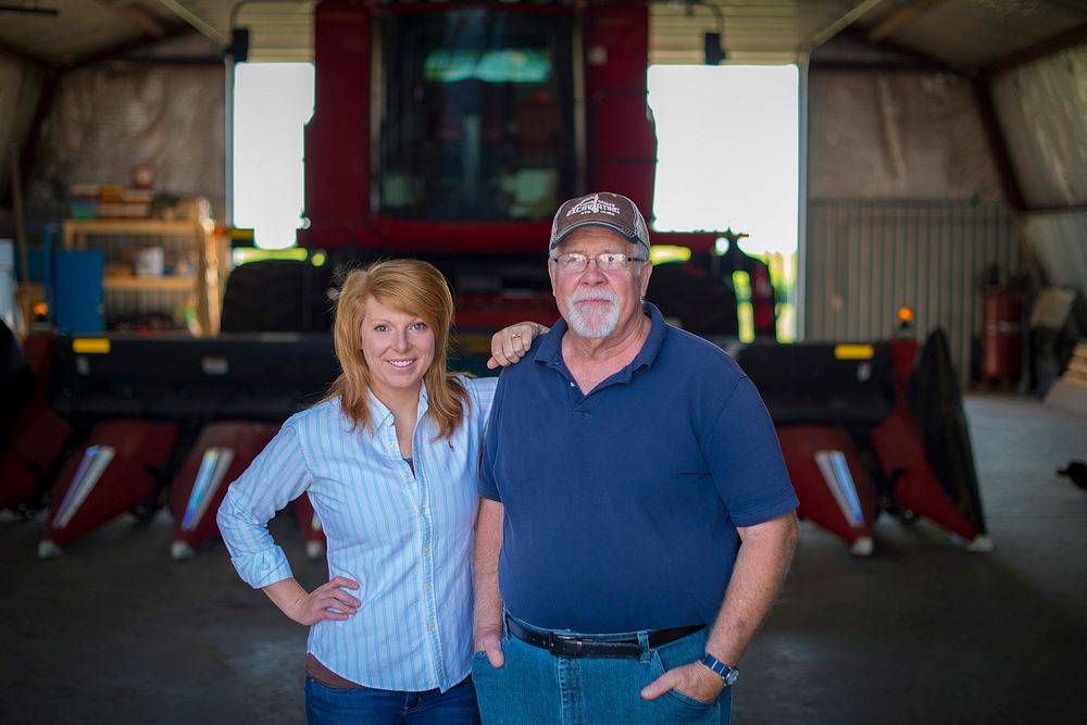 Kate Danner, Aledo, Illinois, raises corn and soybeans with her father John Longley.