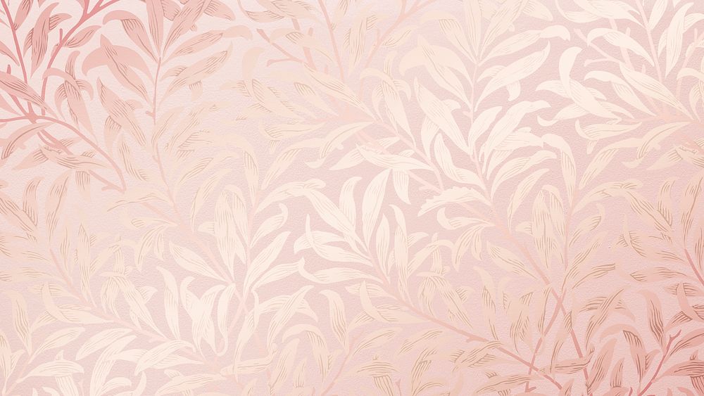 Vintage flower computer wallpaper, pink pattern, aesthetic design