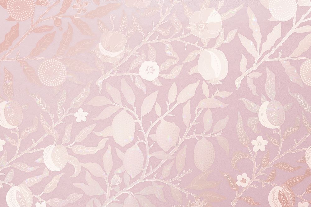Elegant floral background, pink gradient vintage pattern
