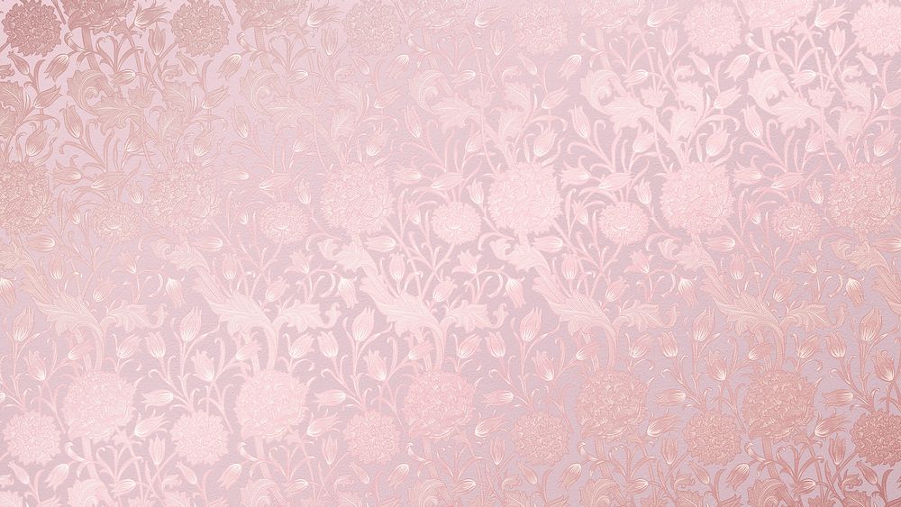Pink pattern computer wallpaper, vintage flower design
