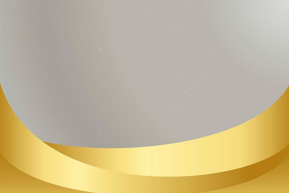 Gray background vector with golden wave 