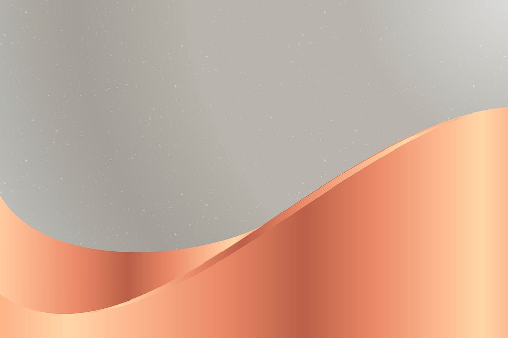 Gray graphic psd with elegant rose gold wave