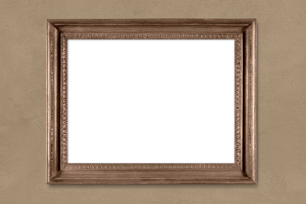 Antique picture frame mockup psd, home decor, vintage bronze design