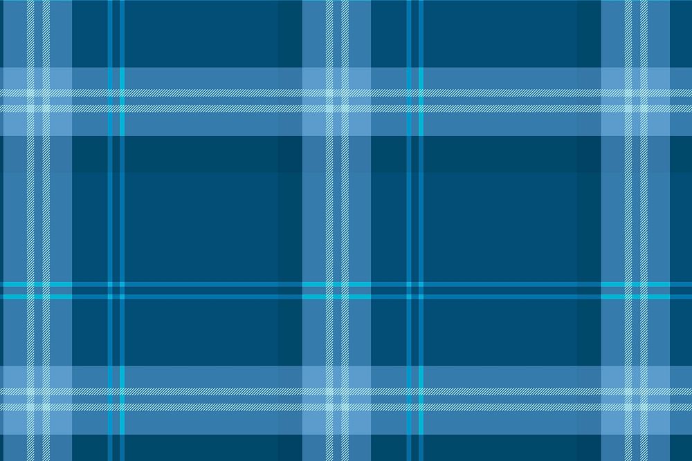 Plaid pattern background, blue tartan, traditional design vector