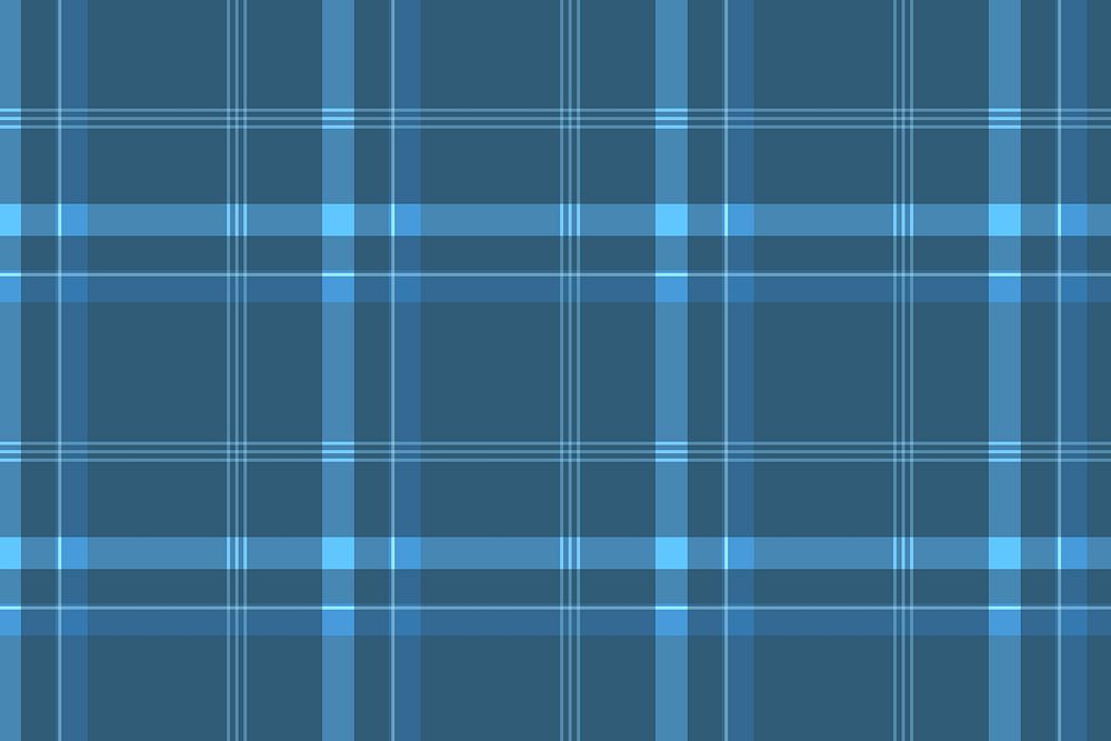 Plaid pattern background, blue tartan, traditional design vector