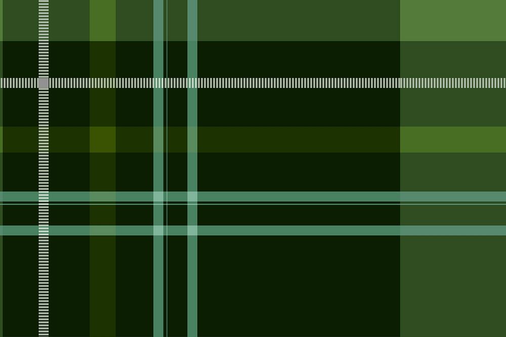 Seamless checkered background, green tartan, traditional Scottish design vector