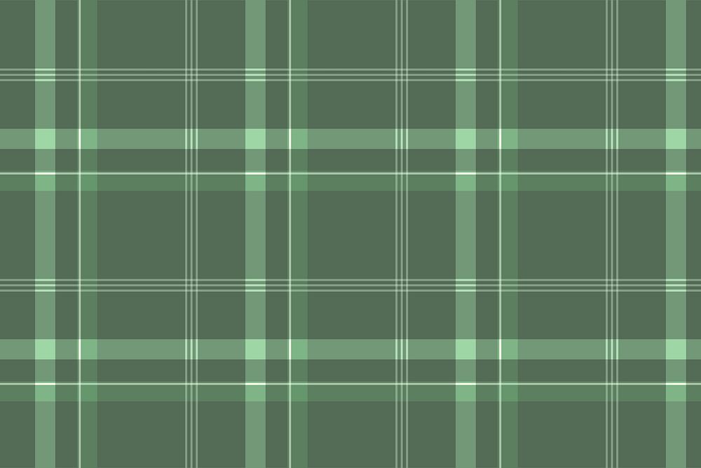 Green tartan background, traditional Scottish design vector