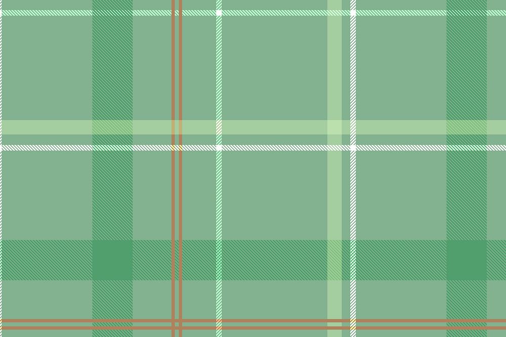 Tartan plaid background, green pattern design vector