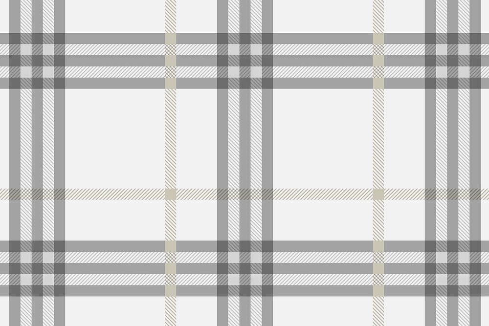 Seamless plaid background, beige checkered pattern design vector