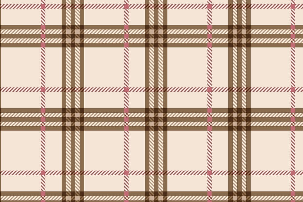 Beige tartan background, traditional Scottish design vector