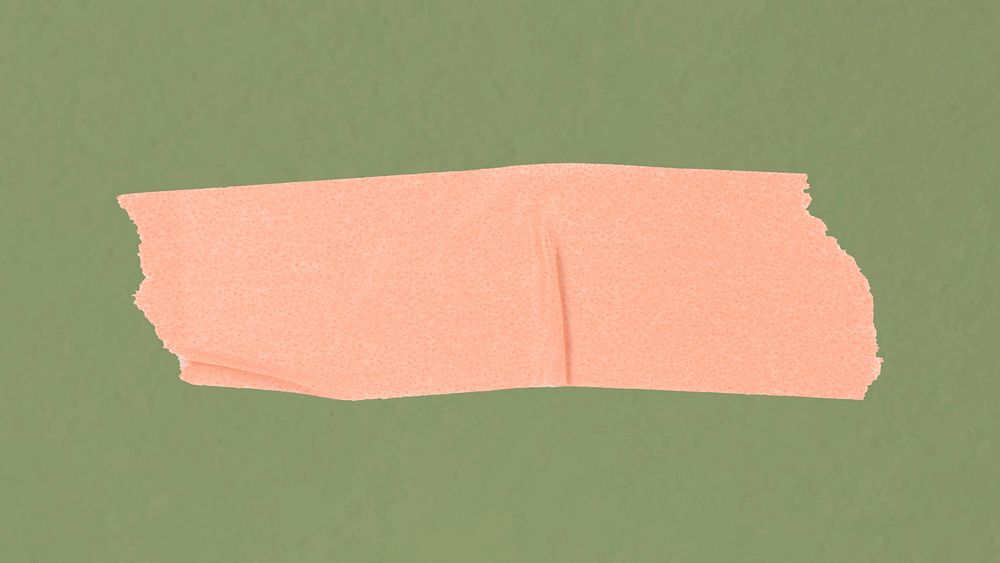 Peachy washi tape clipart, cute digital decorative sticker vector