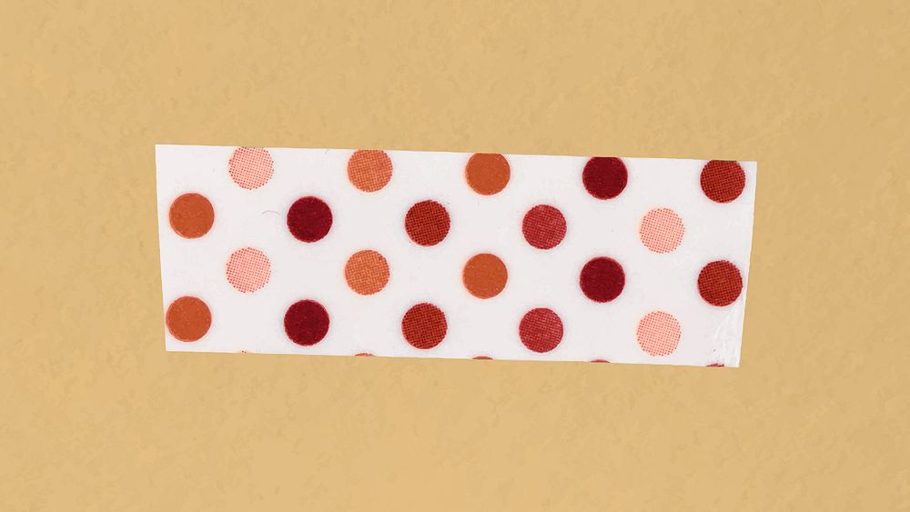 Polka dot washi tape clipart, black pattern, diary sticker vector