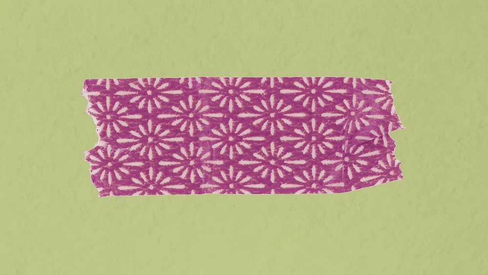 Pattern washi tape clipart, pink vintage sticker vector