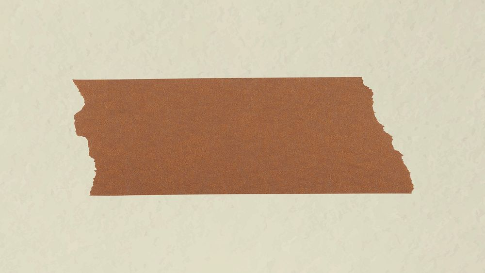 Torn washi tape clipart, brown planner decorative sticker psd