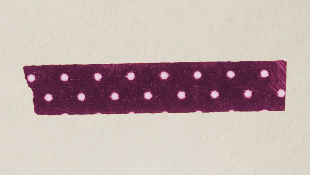 Polka dot washi tape clipart, purple pattern, planner sticker psd