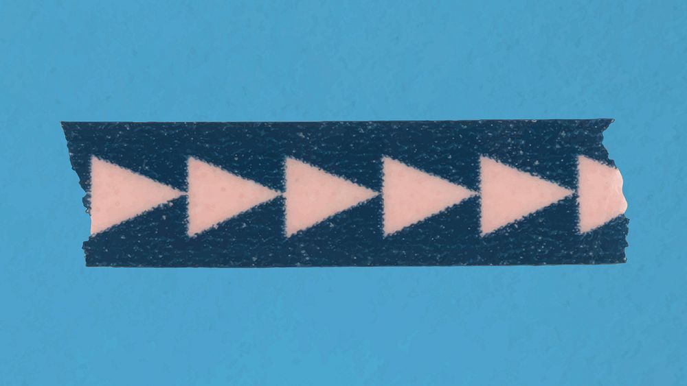 Pattern washi tape clipart, blue arrow pattern design vector