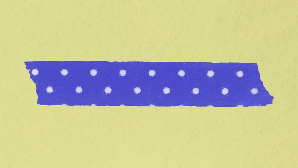 Polka dot washi tape clipart, purple pattern design vector