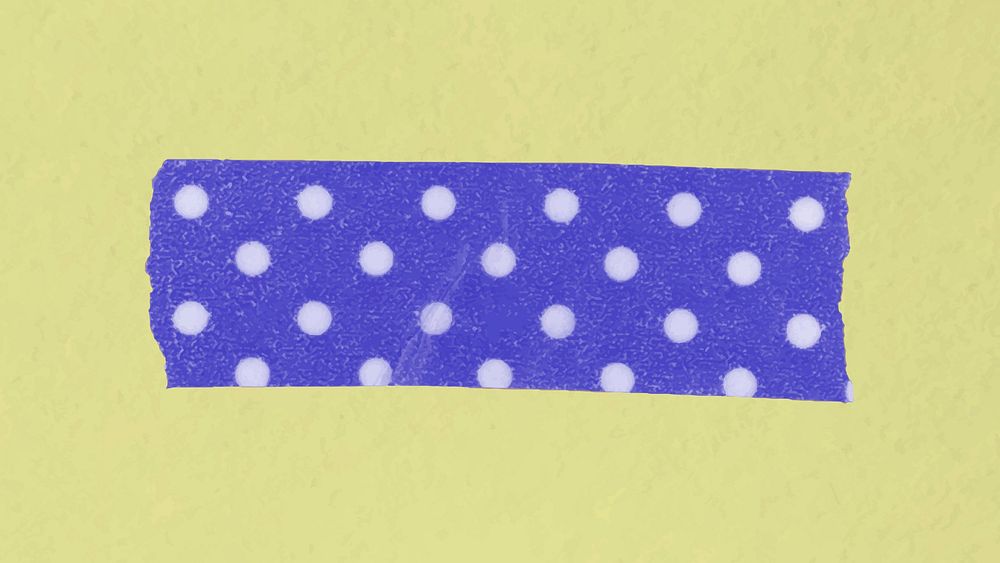Polka dot washi tape clipart, purple pattern design vector