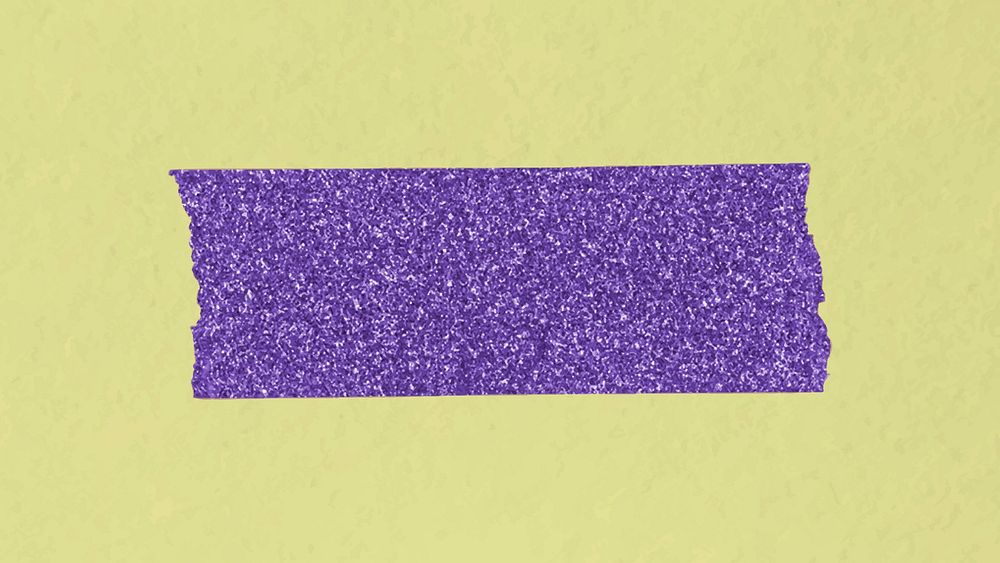 Glitter washi tape clipart, purple cute design psd