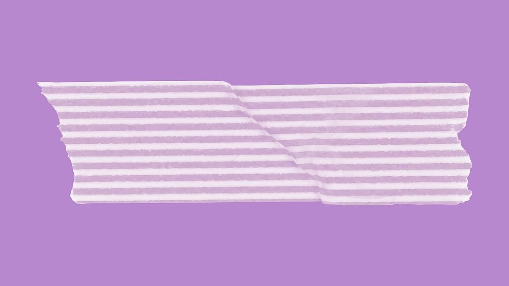Pattern washi tape clipart, purple stripes design vector