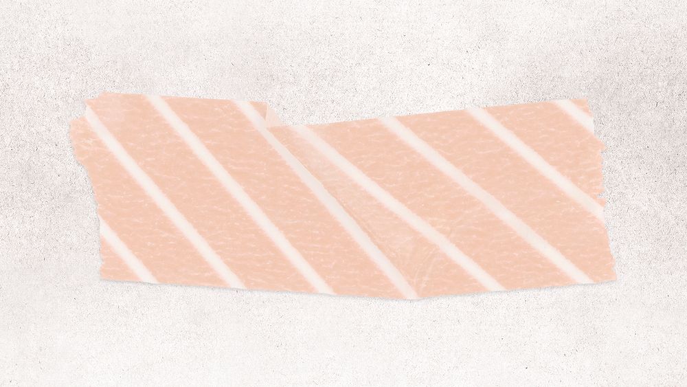 Pattern washi tape clipart, orange stripes design