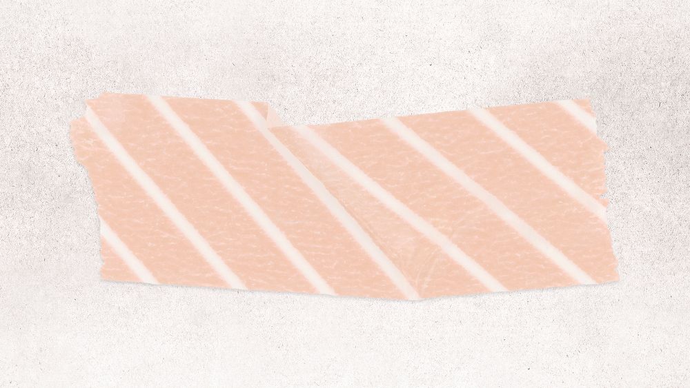 Pattern washi tape clipart, orange stripes design vector