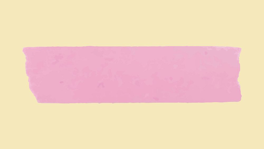 Pink washi tape clipart, cute digital decorative sticker vector