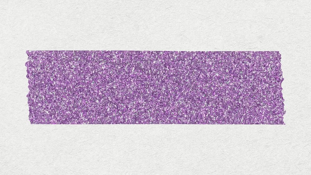 Purple washi tape clipart, glittery collage element