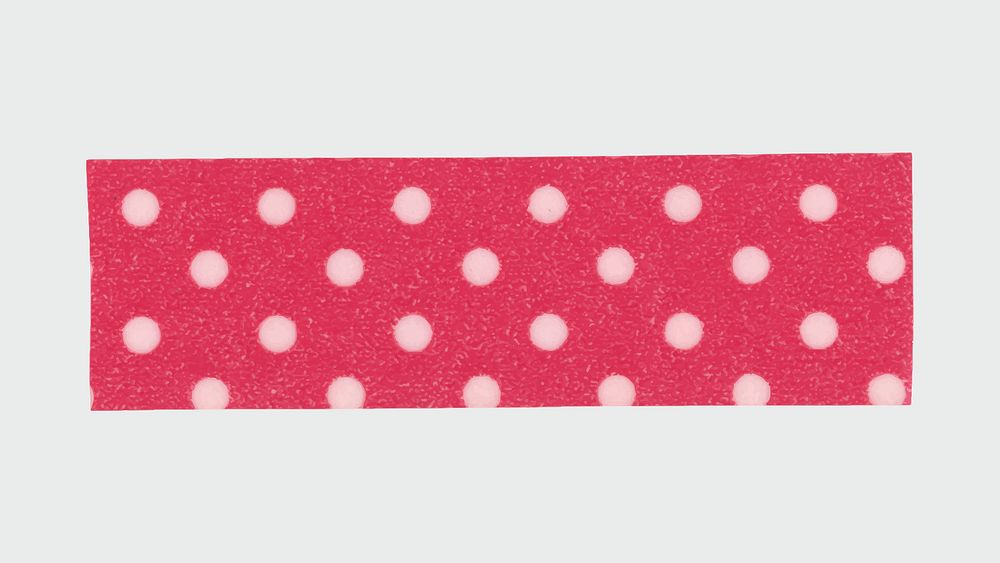 Pink washi tape sticker, polka | Free Vector - rawpixel