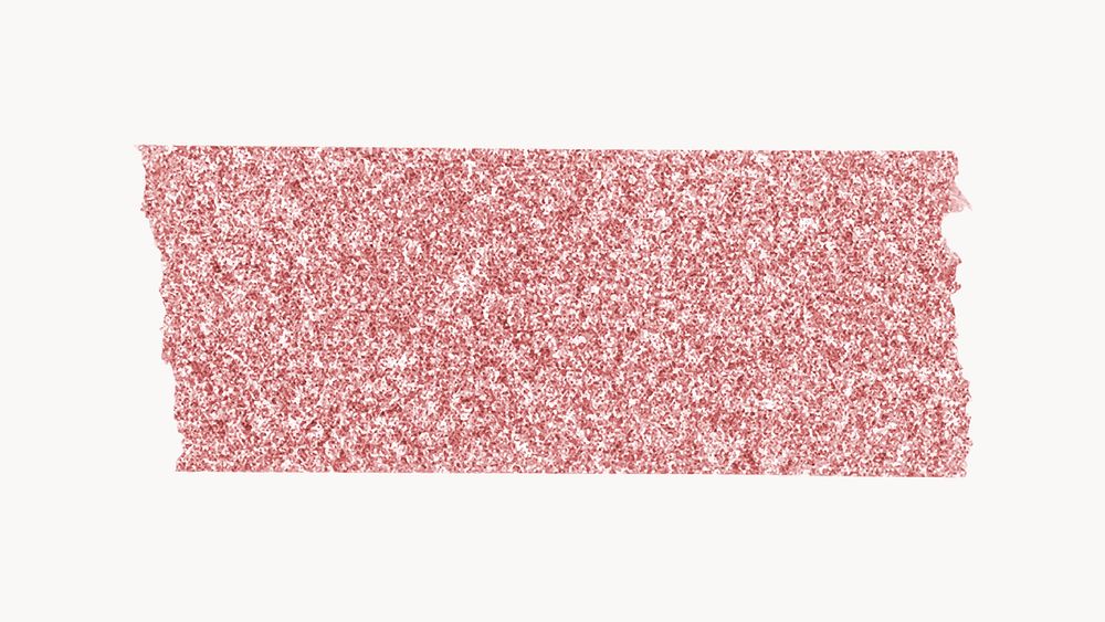 Sparkly washi tape clipart, pink cute design vector