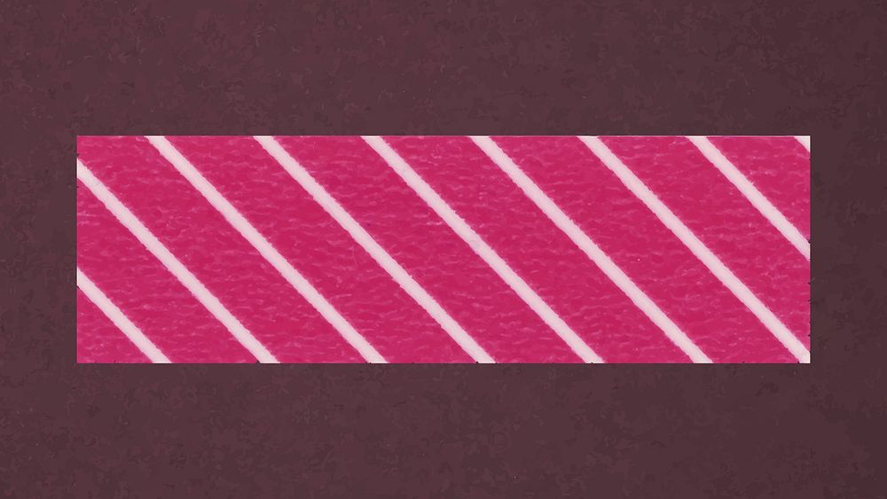Pattern washi tape clipart, pink stripes design vector