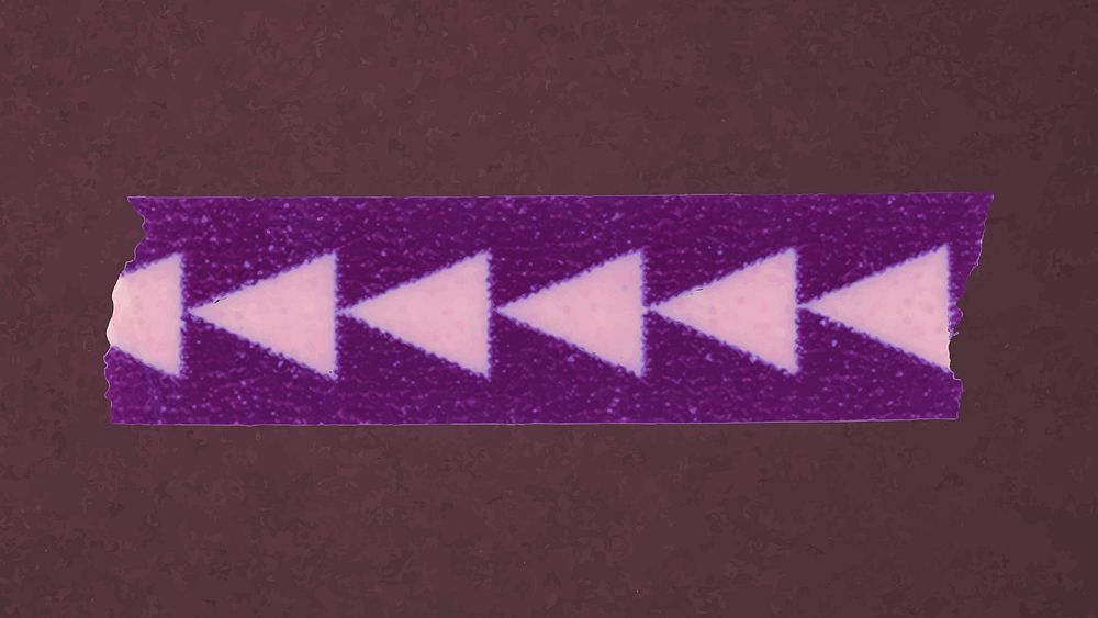 Pattern washi tape clipart, purple arrow pattern design vector