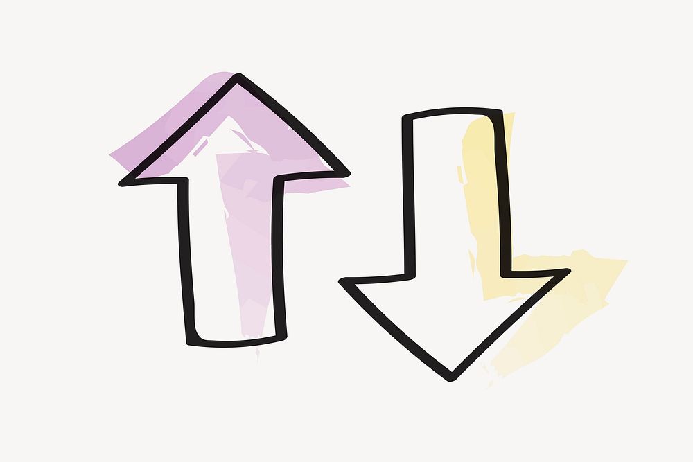 Up and down arrow vector