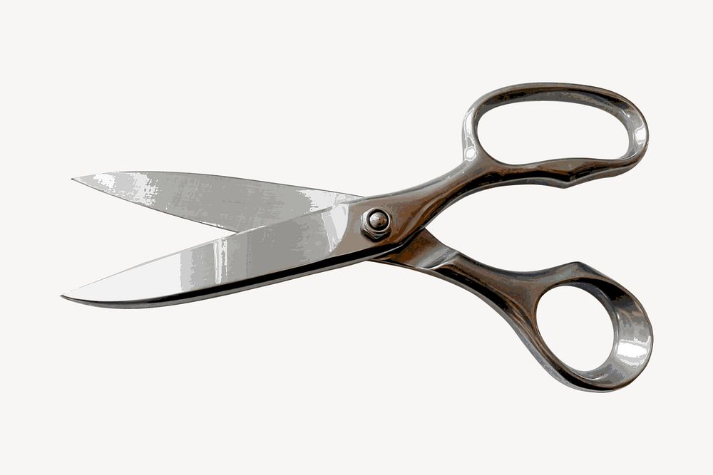 Scissors clipart, stationery illustration psd. Free public domain CC0 image.