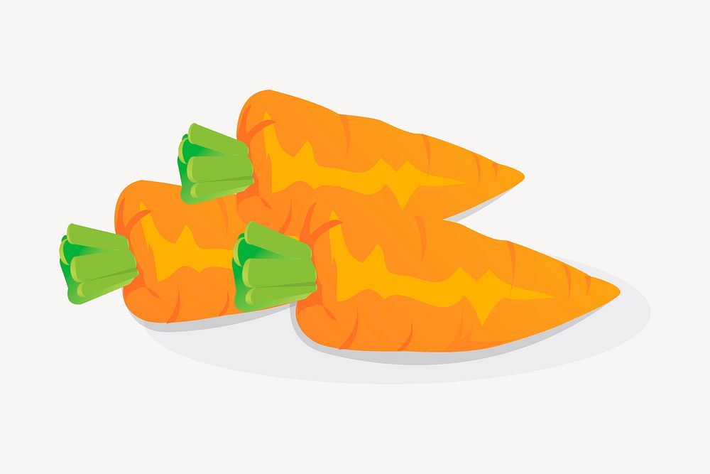 Carrots clipart, vegetable illustration psd. Free public domain CC0 image.