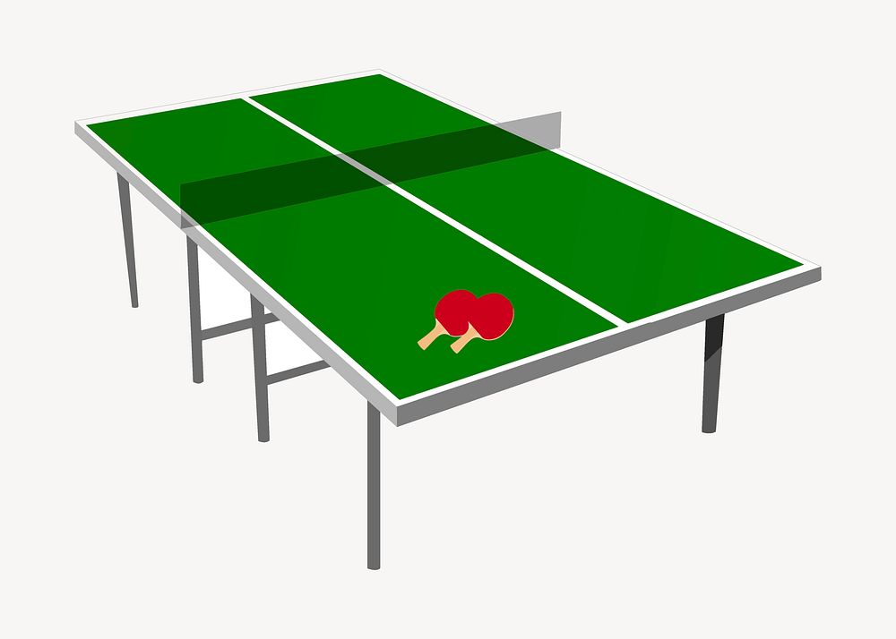 Table tennis sticker, sport illustration vector. Free public domain CC0 image.