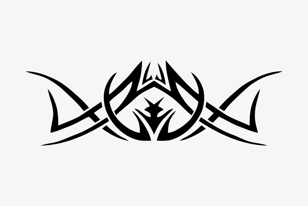 Tribal tattoo idea, abstract illustration. Free public domain CC0 image.