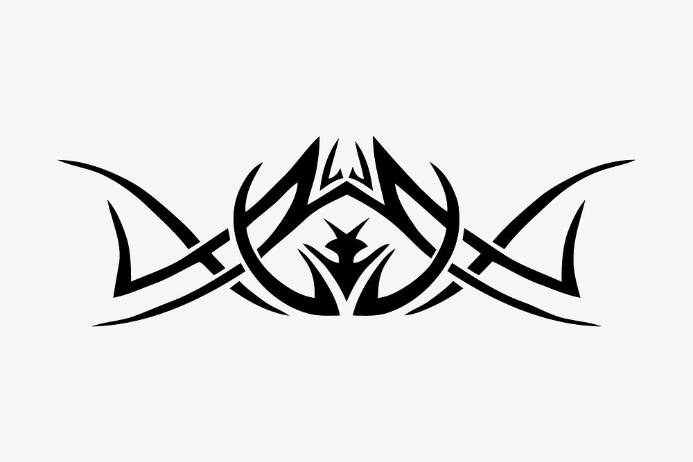 Tribal tattoo sticker, abstract illustration vector. Free public domain CC0 image.