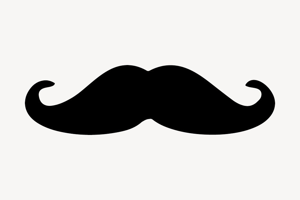 Mustache clipart, masculine illustration psd. Free public domain CC0 image.