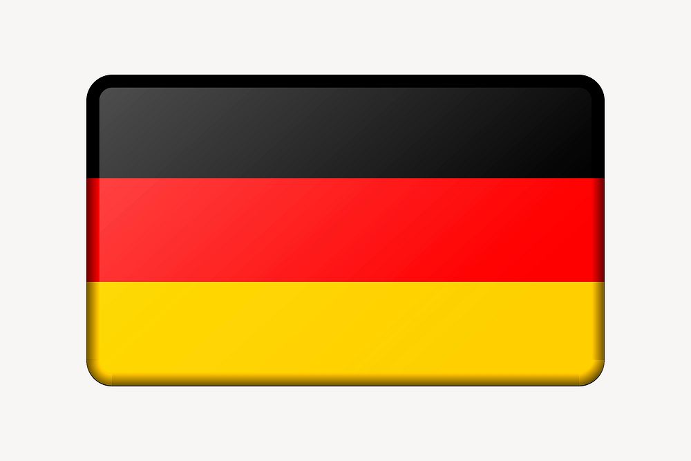 German flag clipart, icon illustration psd. Free public domain CC0 image.