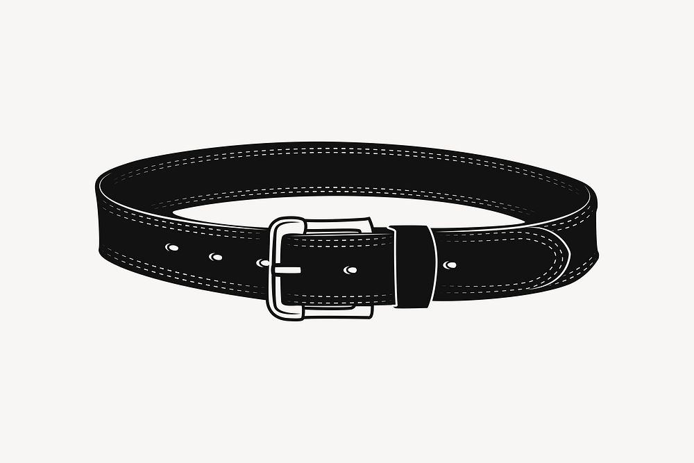 Black belt clipart, fashion illustration psd. Free public domain CC0 image.