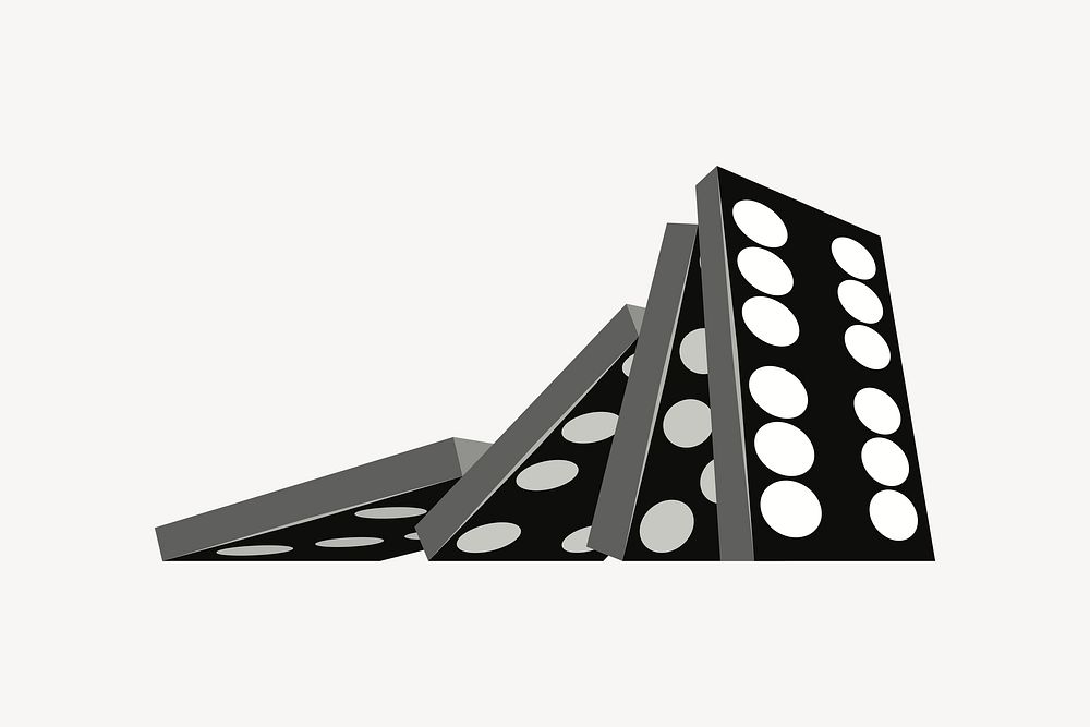 Dominoes clipart, board game illustration psd. Free public domain CC0 image.