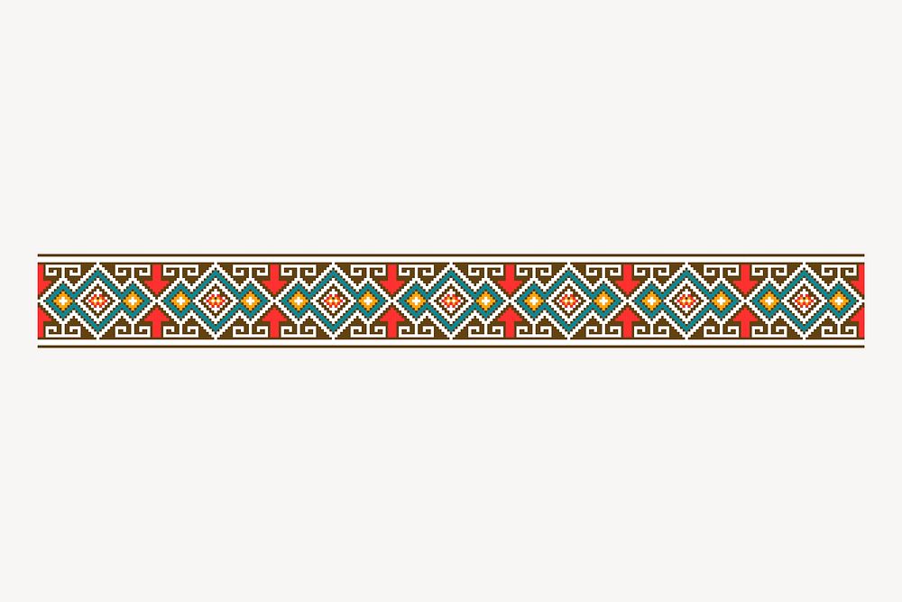 Tribal divider clipart, abstract patterned illustration. Free public domain CC0 image.