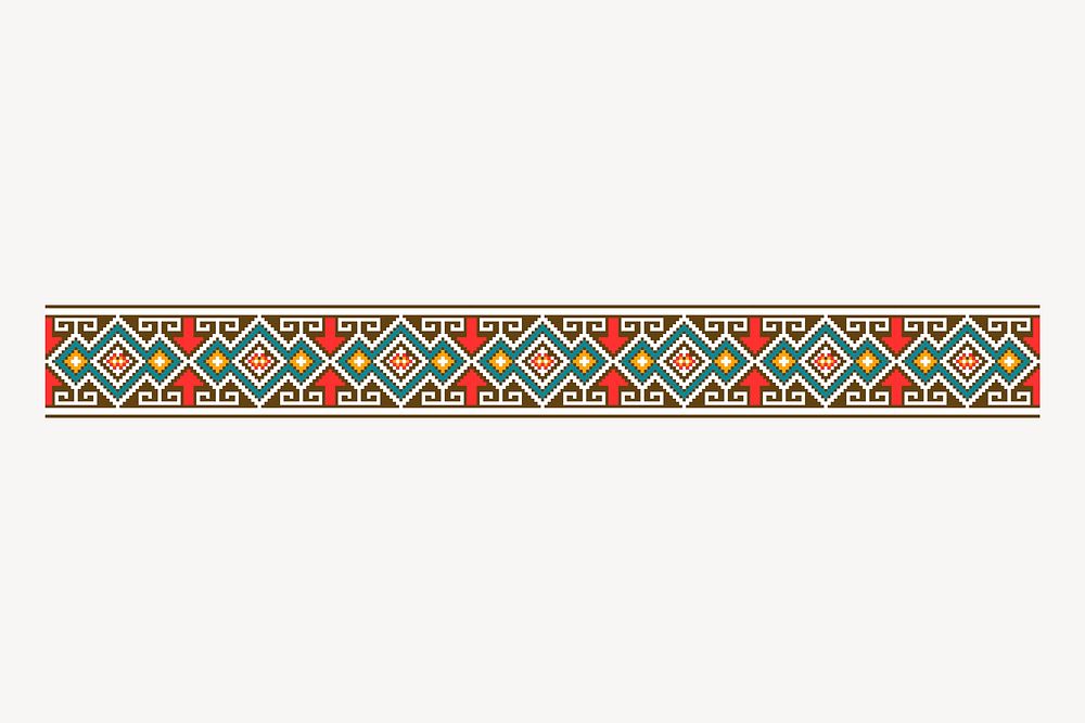 Tribal divider clipart, abstract patterned illustration psd. Free public domain CC0 image.