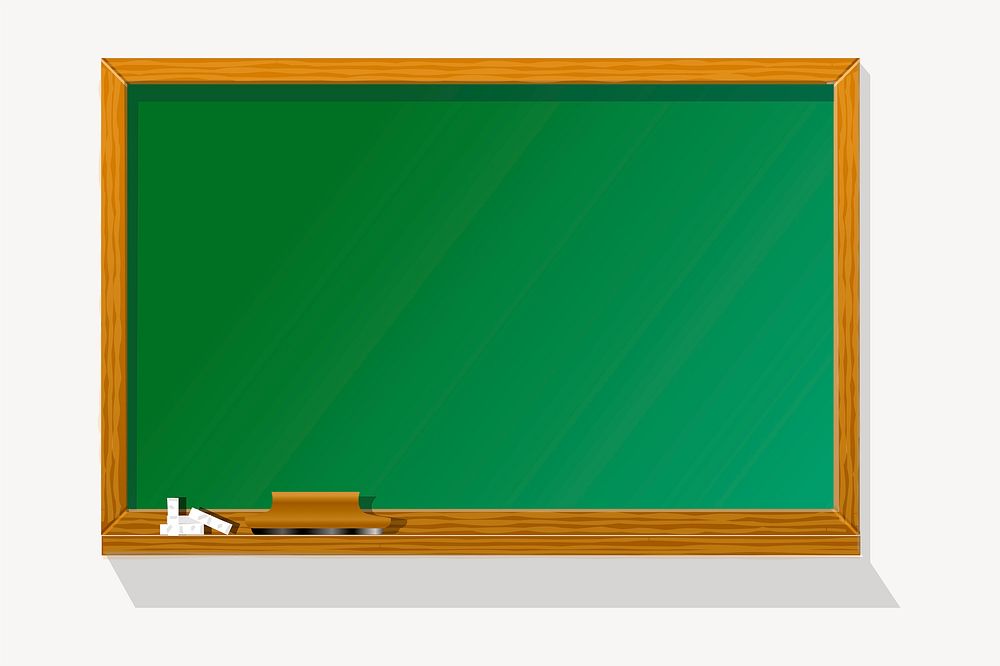 Chalkboard clipart, school equipment illustration vector. Free public domain CC0 image.
