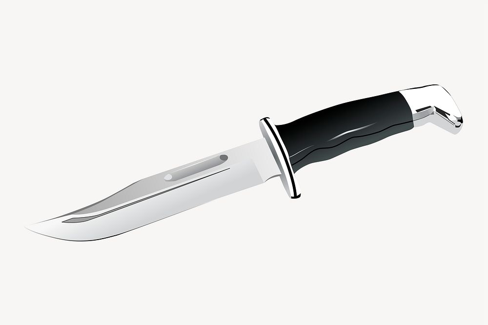 Dagger knife clipart, weapon illustration psd. Free public domain CC0 image.