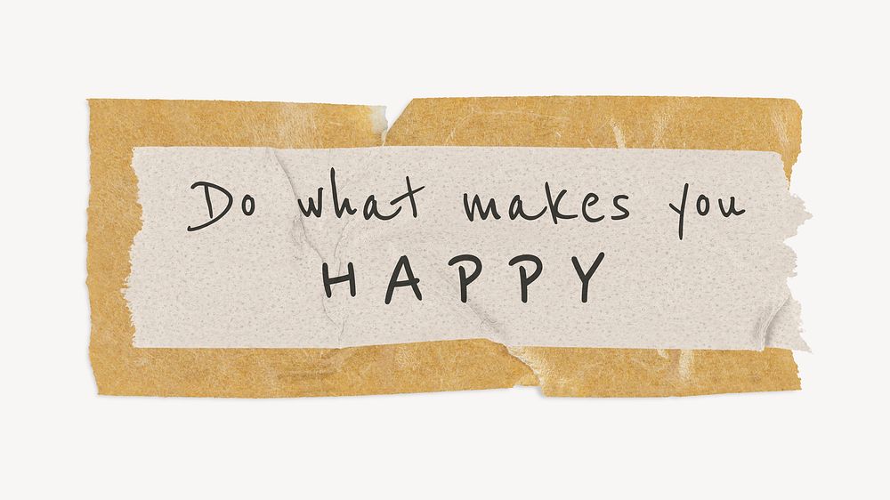 Brown tape template, DIY stationery with editable quote psd, do what makes you happy