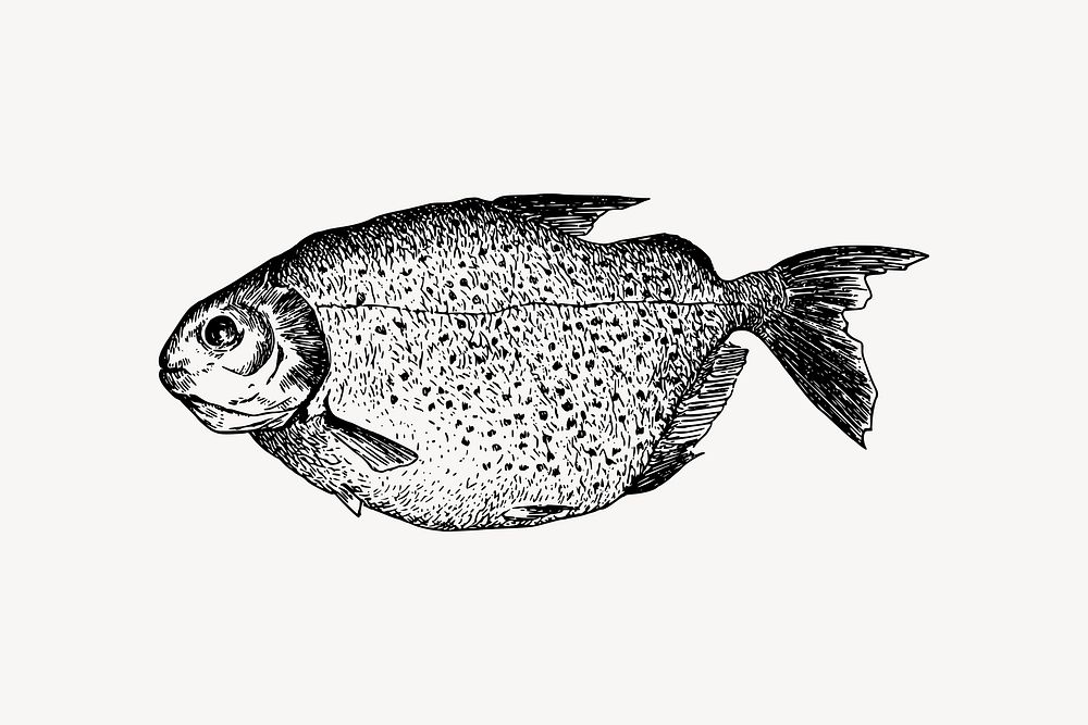 Mereschu fish collage element, animal illustration vector. Free public domain CC0 image.