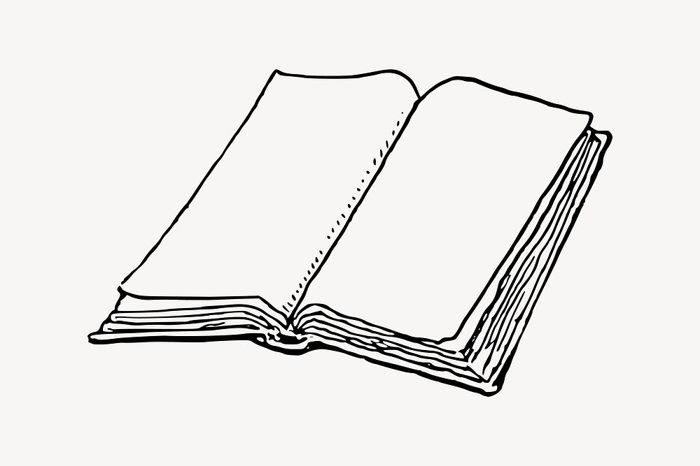 Book drawing, education illustration vector. Free public domain CC0 image.