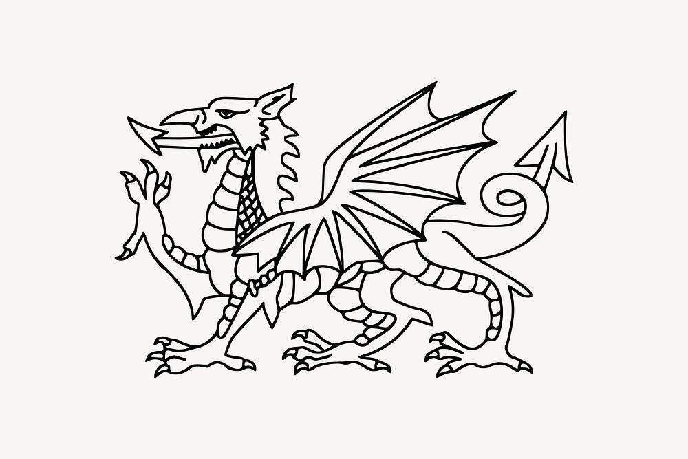 Griffin clipart, mythical creature illustration vector. Free public domain CC0 image.